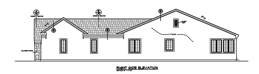 Home Plan Right Elevation of this 2-Bedroom,2120 Sq Ft Plan -120-2468