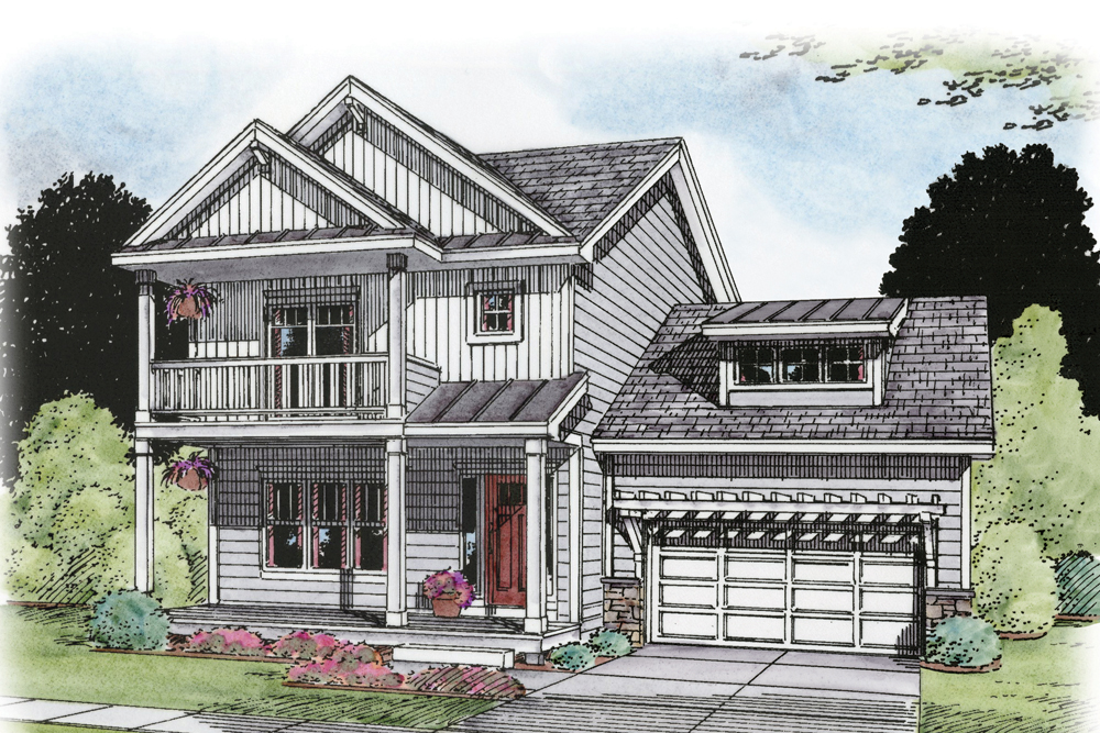 Front View of this 4-Bedroom, 2338 Sq Ft Plan - 120-2484
