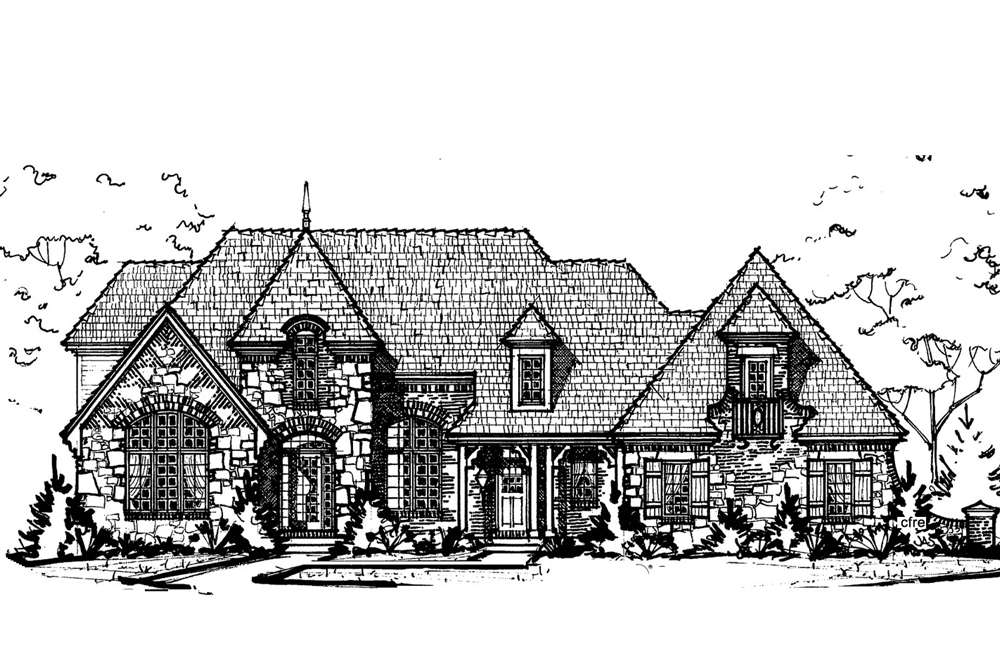 Home Plan Front Elevation of this 3-Bedroom,4604 Sq Ft Plan -120-2486