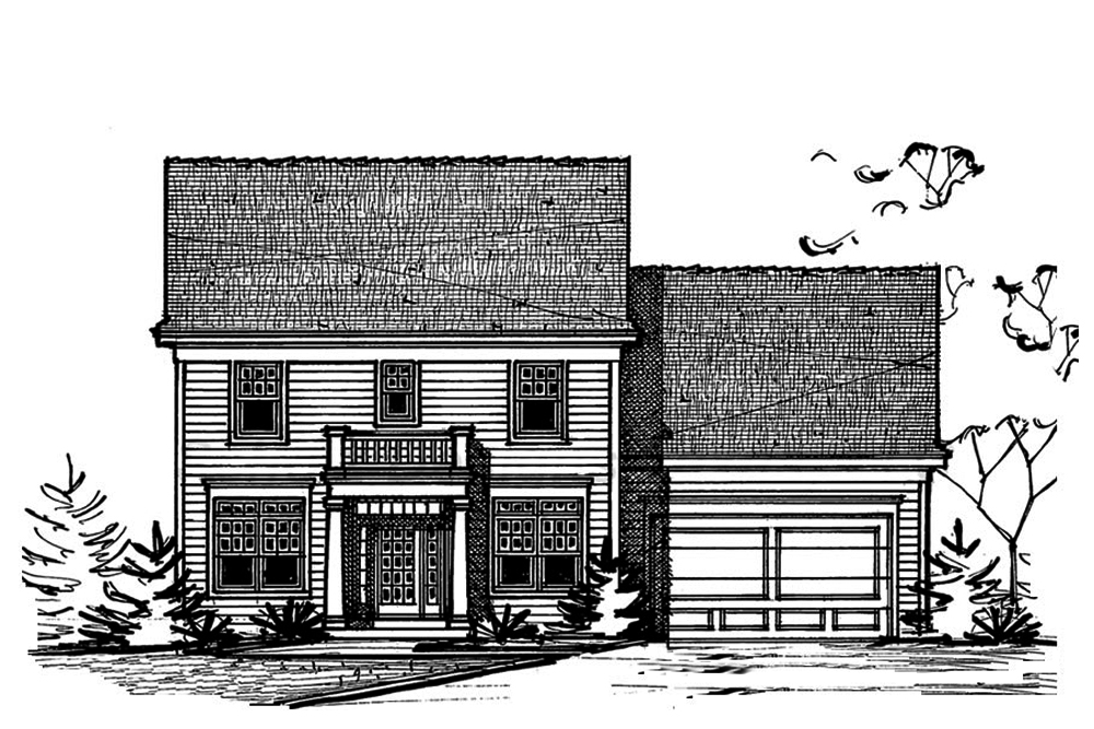 Home Plan Front Elevation of this 3-Bedroom,2050 Sq Ft Plan -120-2487