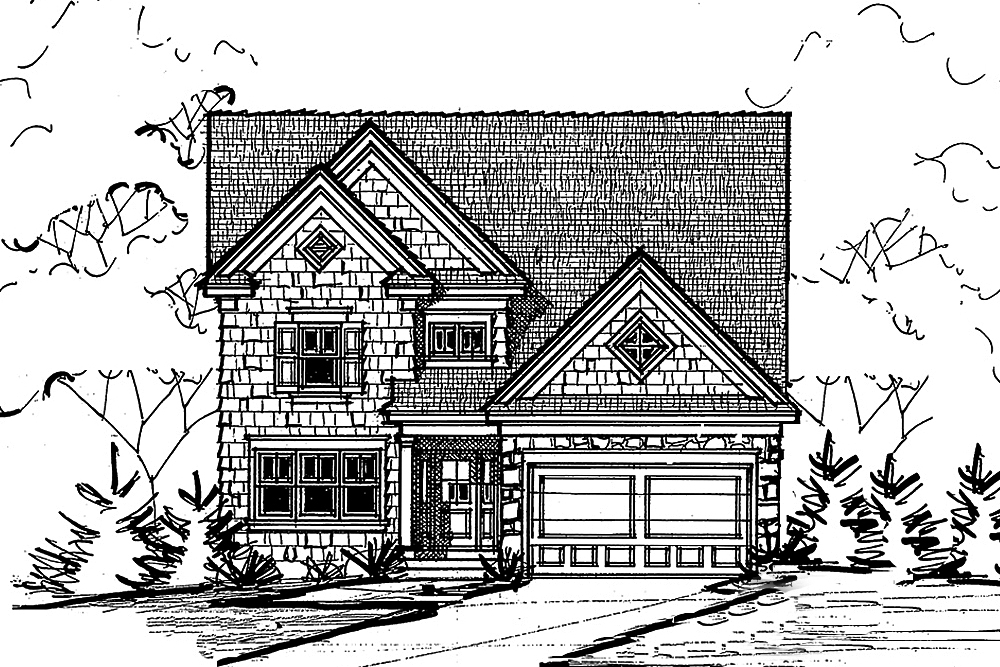 Home Plan Front Elevation of this 3-Bedroom,2196 Sq Ft Plan -120-2489