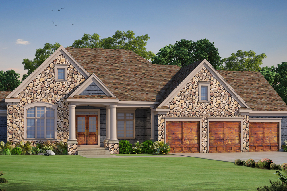 European home design (ThePlanCollection: Plan #120-2490)