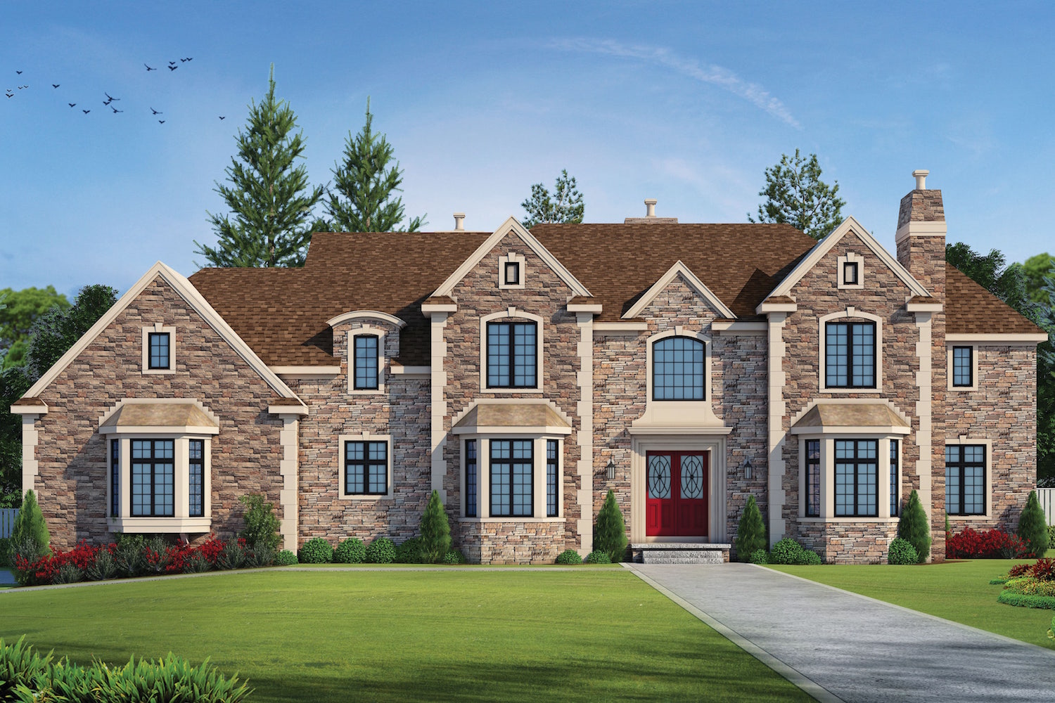 Front elevation of Traditional home (ThePlanCollection: House Plan #120-2494)