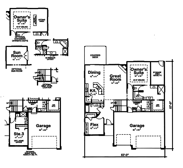 Floor Plan First Story of Traditional Plan #120-2498