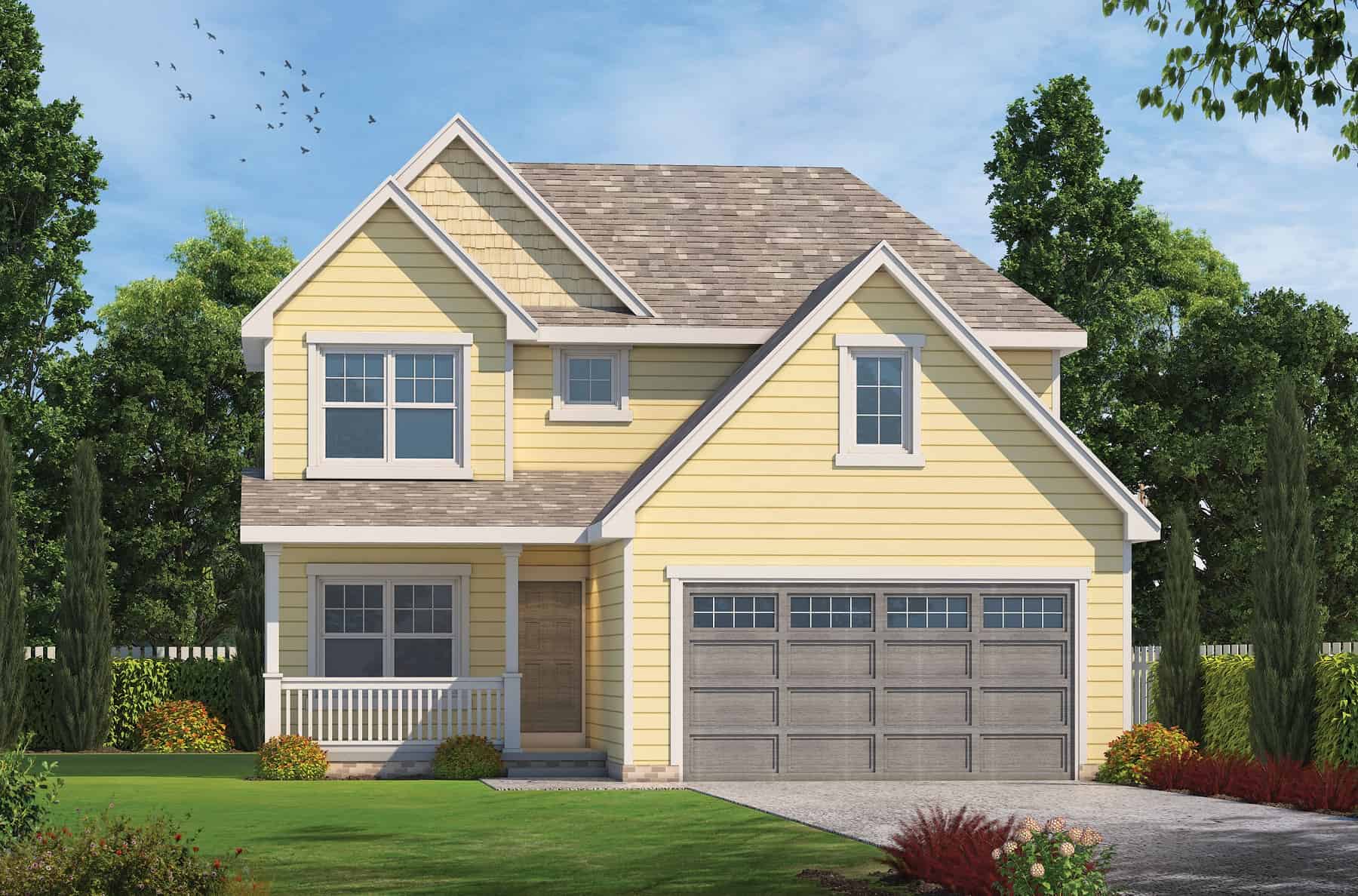 Front View of this 3-Bedroom,1460 Sq Ft Plan -120-2502