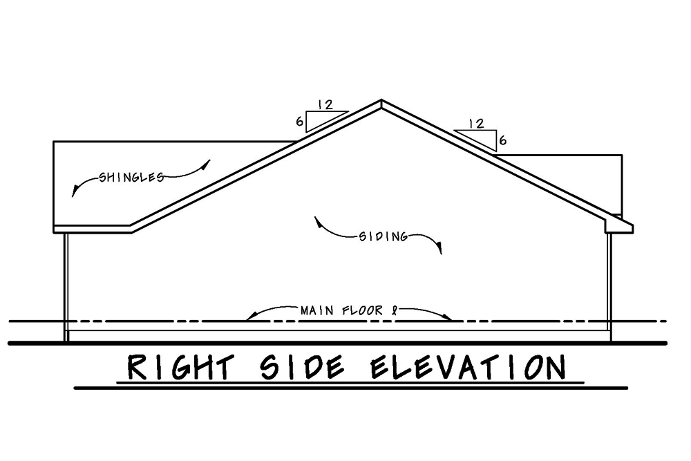 Home Plan Right Elevation of this 3-Bedroom,1505 Sq Ft Plan -120-2503