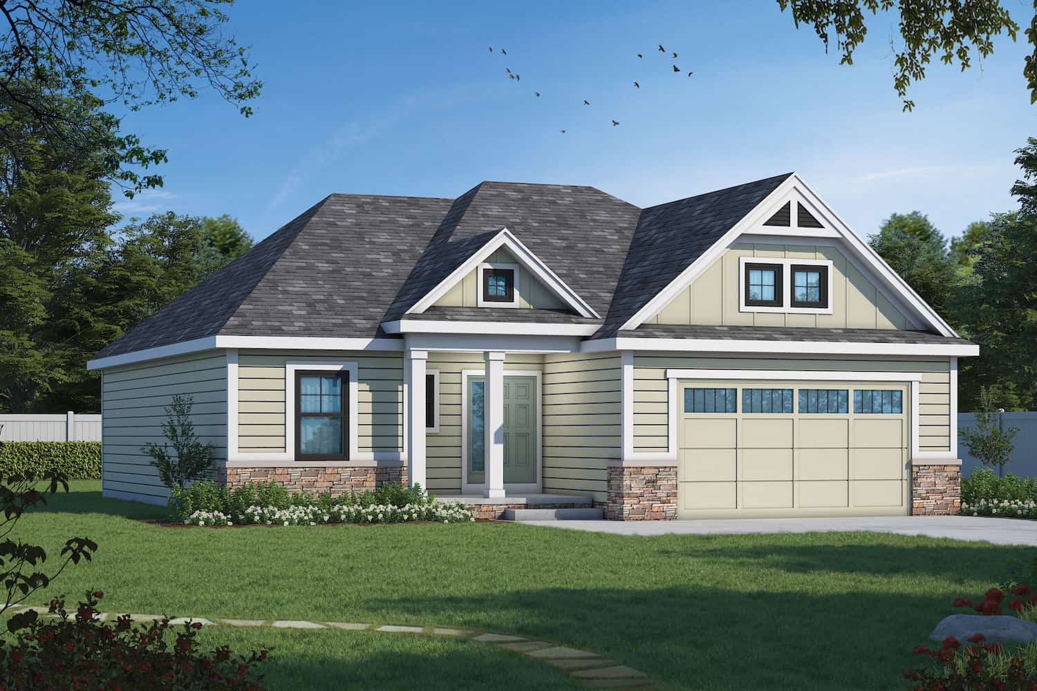 Small Ranch style house (ThePlanCollection: House Plan #120-2507)