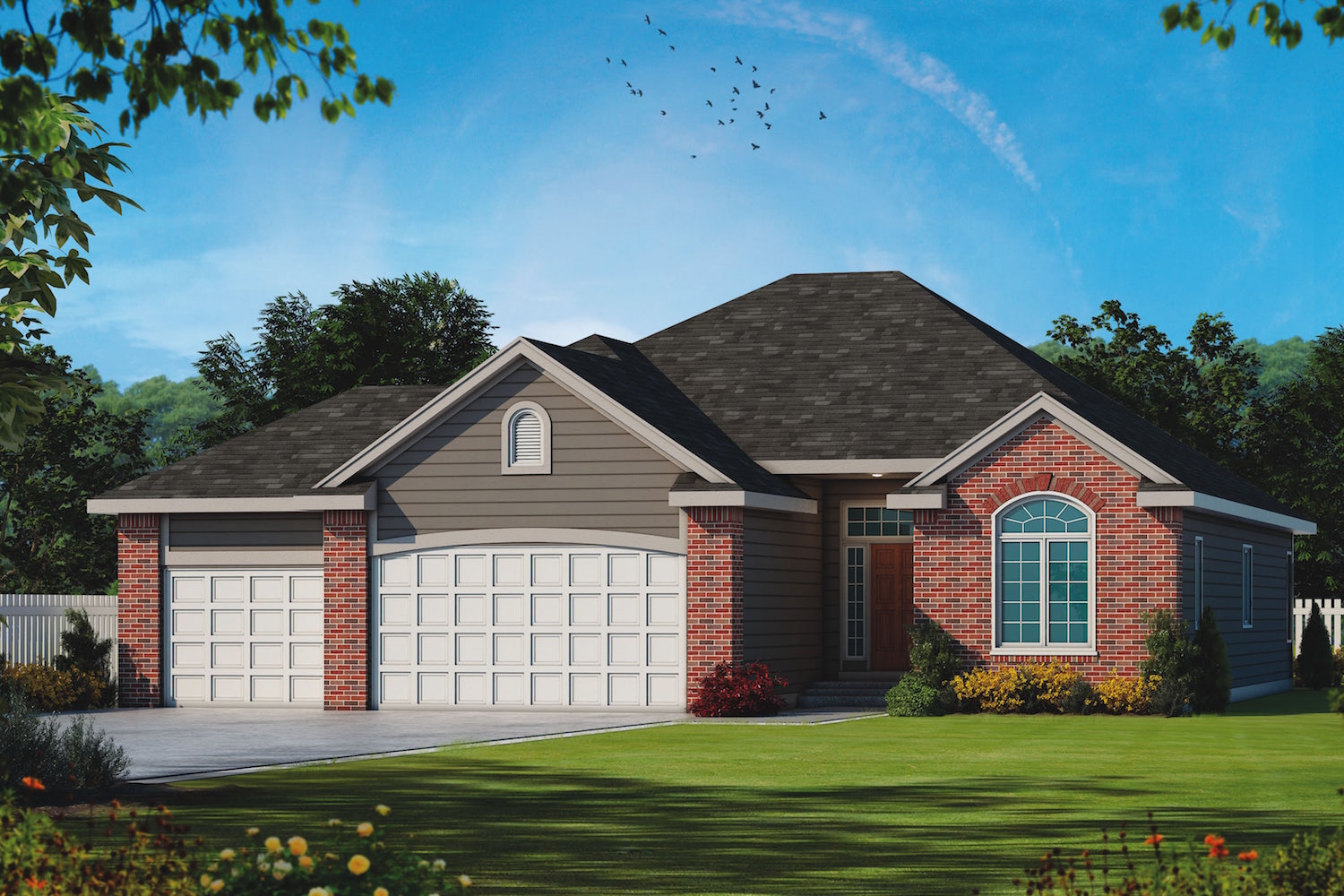 Front elevation of Traditional home (ThePlanCollection: House Plan #120-2509)