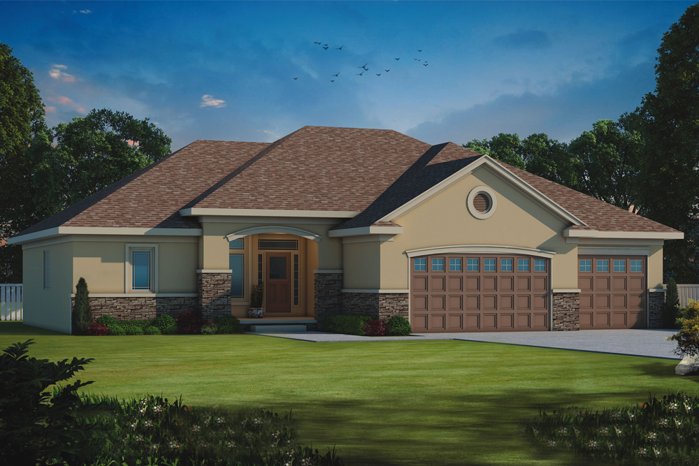 Front elevation of Traditional home (ThePlanCollection: House Plan #120-2514)