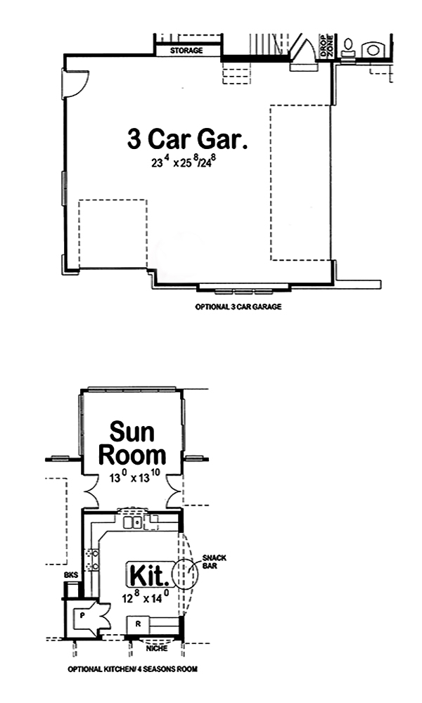 Floor Plan First Story of Contemporary Plan #120-2517
