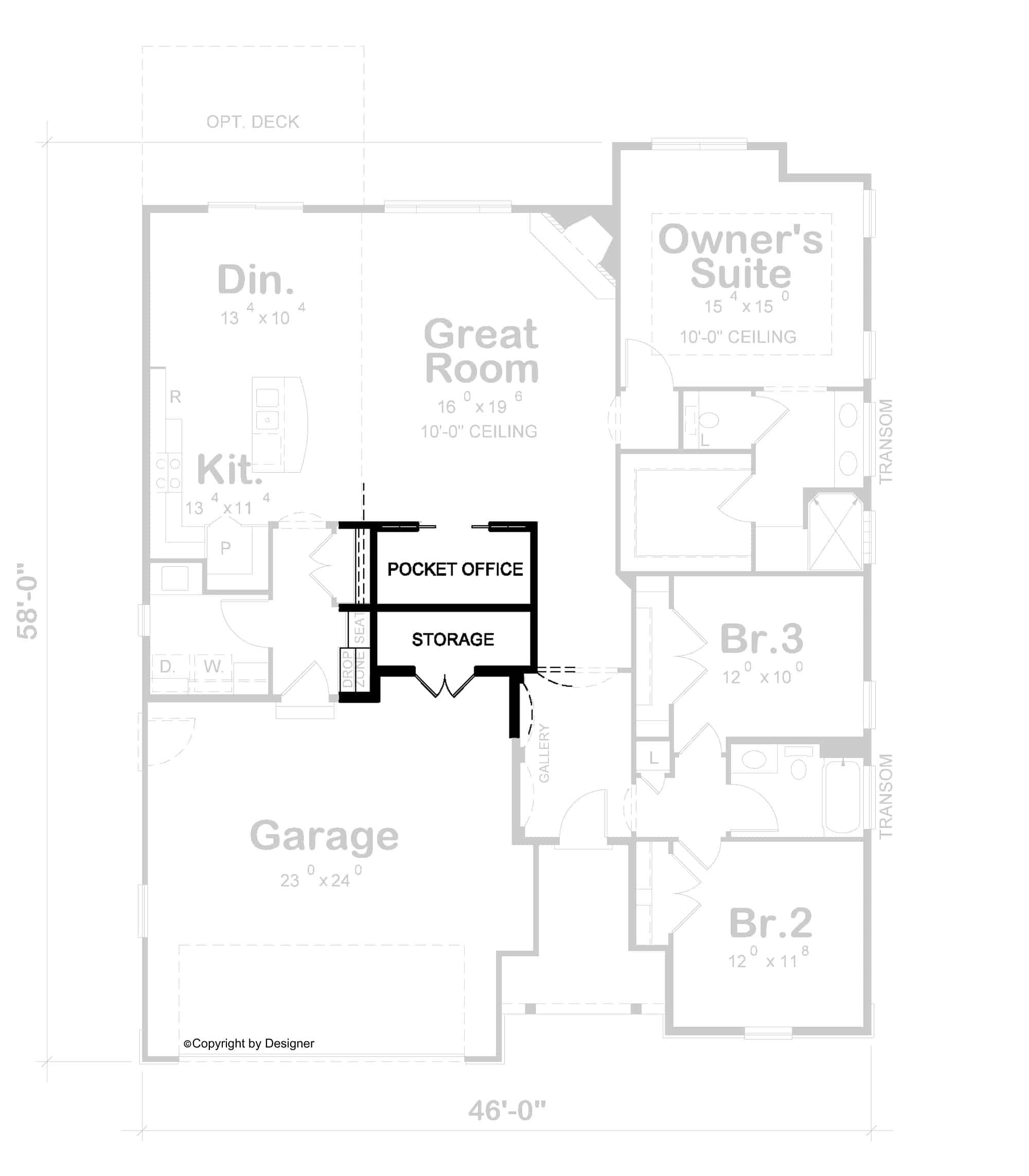 Main Level of Country Plan #120-2525