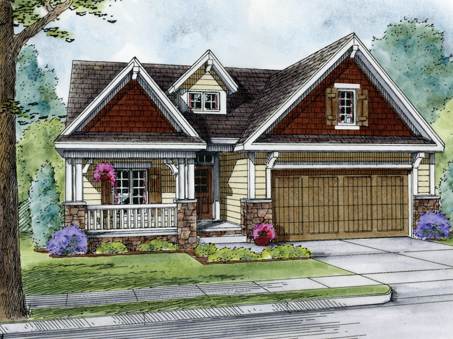 Front View of this 3-Bedroom, 2407 Sq Ft Plan - 120-2530