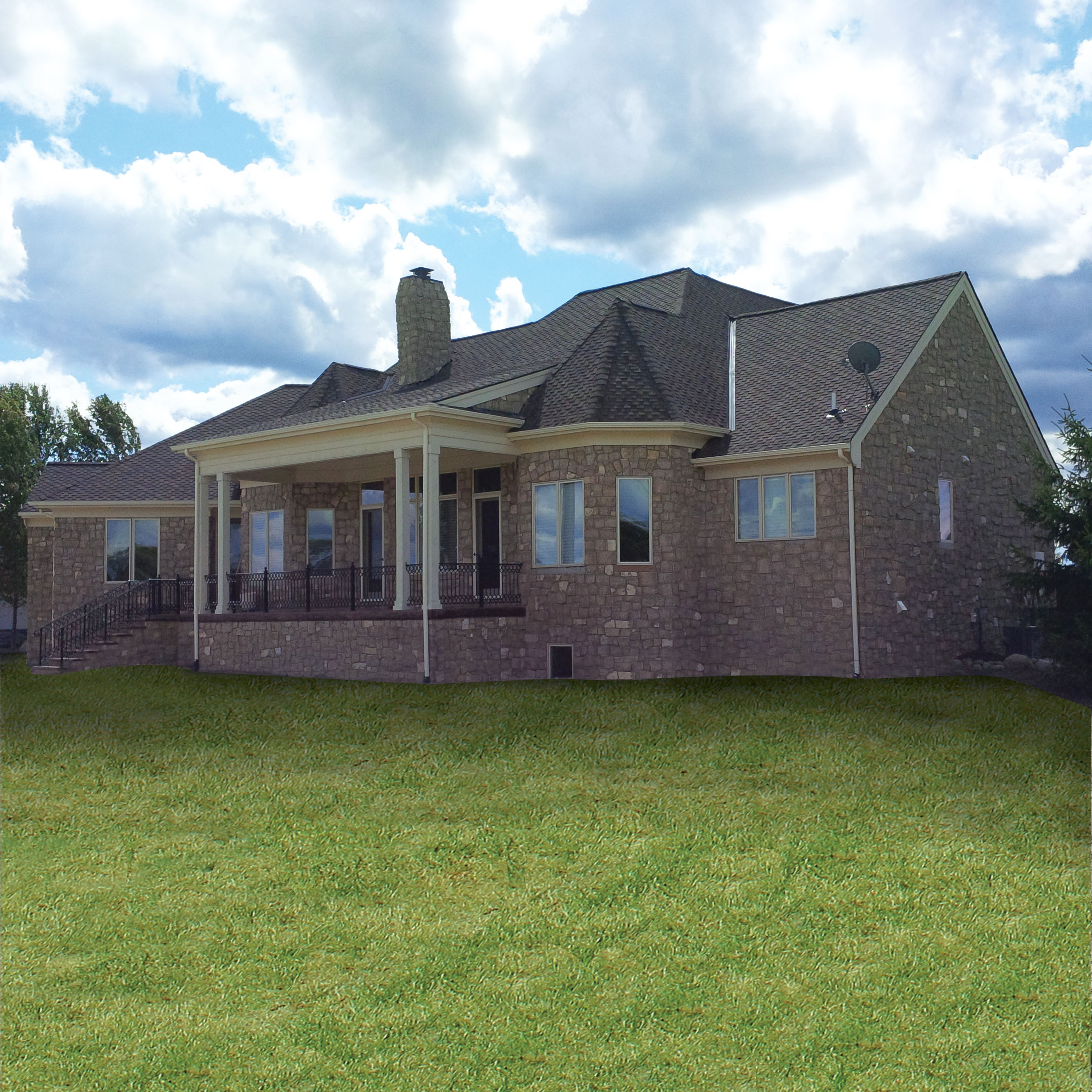 Rear View of this 4-Bedroom,3942 Sq Ft Plan -3942