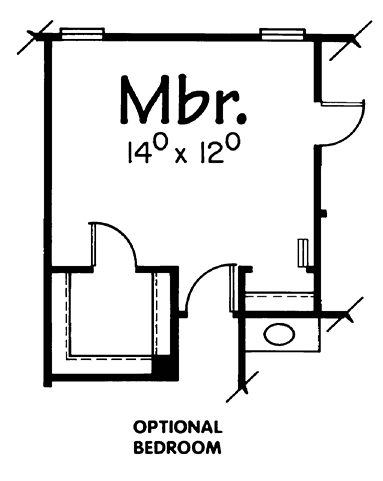 Floor Plan First Story of Traditional Plan #120-2534