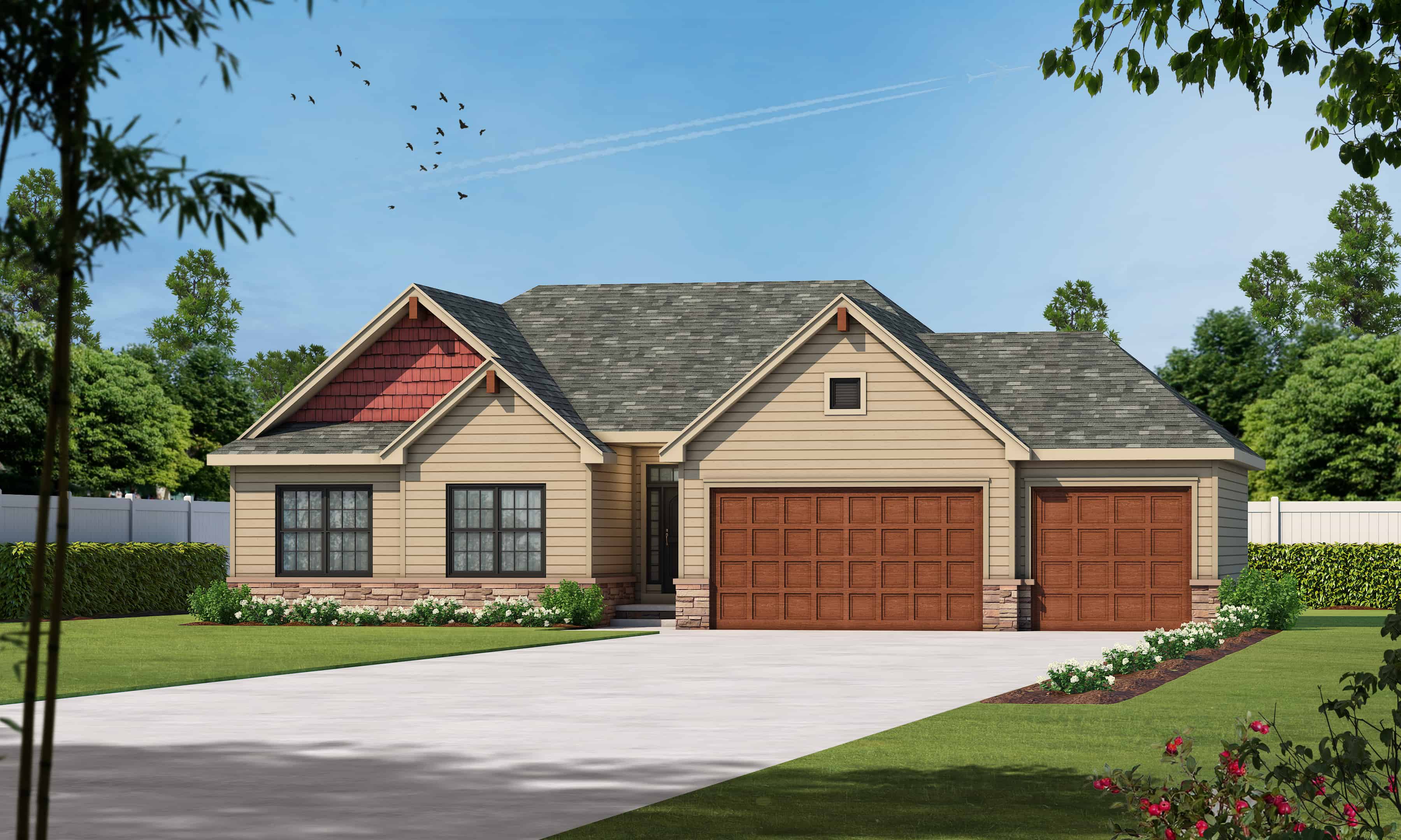 Ranch home (ThePlanCollection: Plan #120-2535)