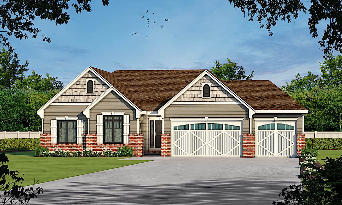 Cottage home (ThePlanCollection: Plan #120-2536)