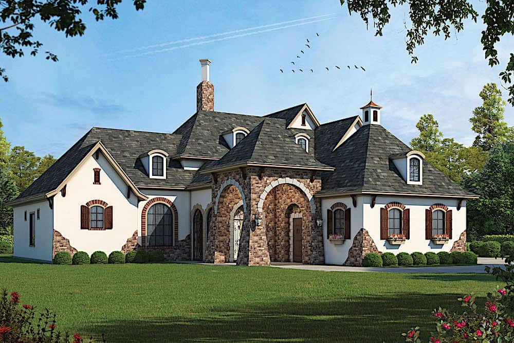Front View of this 4-Bedroom, 4629 Sq Ft Plan - 120-2539