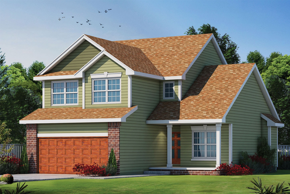Front View of this 3-Bedroom, 1840 Sq Ft Plan - 120-2541