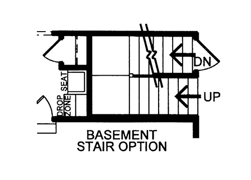 Floor Plan Basement of Country Plan #120-2541