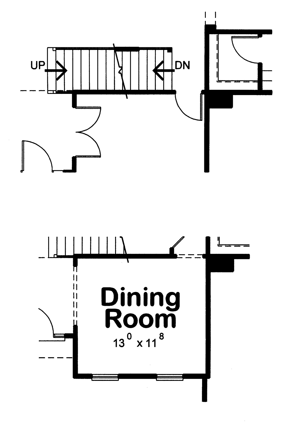 Floor Plan First Story of French Plan #120-2546
