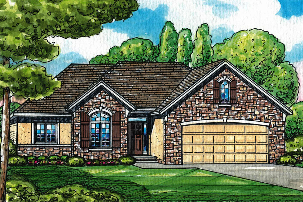 Front View of this 3-Bedroom, 1568 Sq Ft Plan - 120-2550