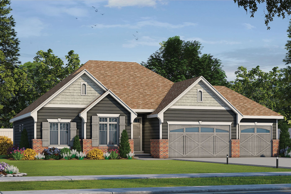 Front View of this 3-Bedroom, 1635 Sq Ft Plan - 120-2551