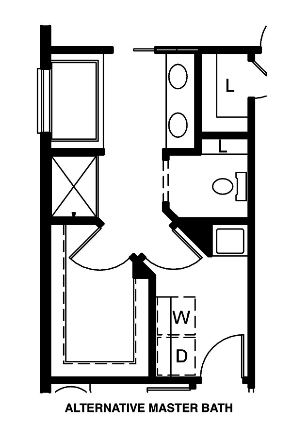 Floor Plan First Story of Craftsman Plan #120-2556