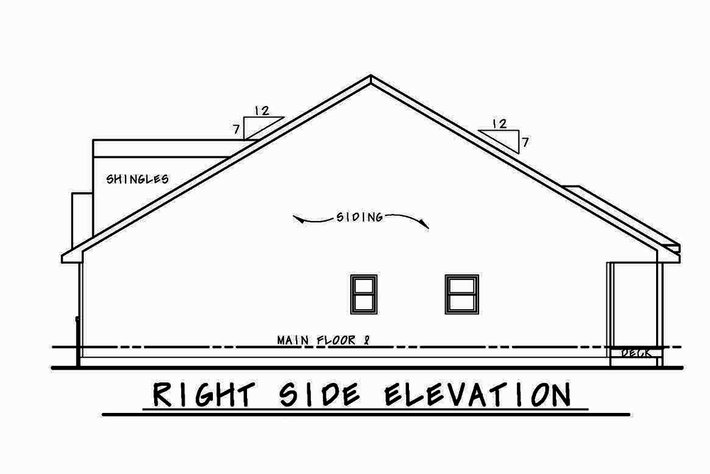 Home Plan Right Elevation of this 3-Bedroom,2113 Sq Ft Plan -120-2556