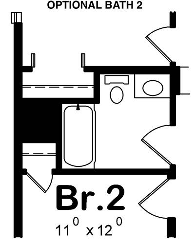 Floor Plan First Story of Craftsman Plan #120-2560