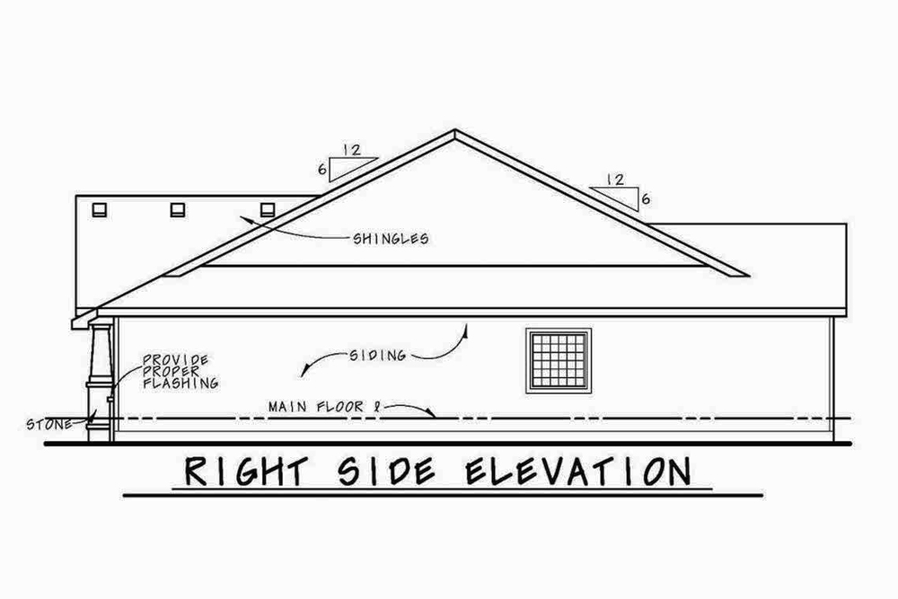 Home Plan Right Elevation of this 3-Bedroom,1898 Sq Ft Plan -120-2561