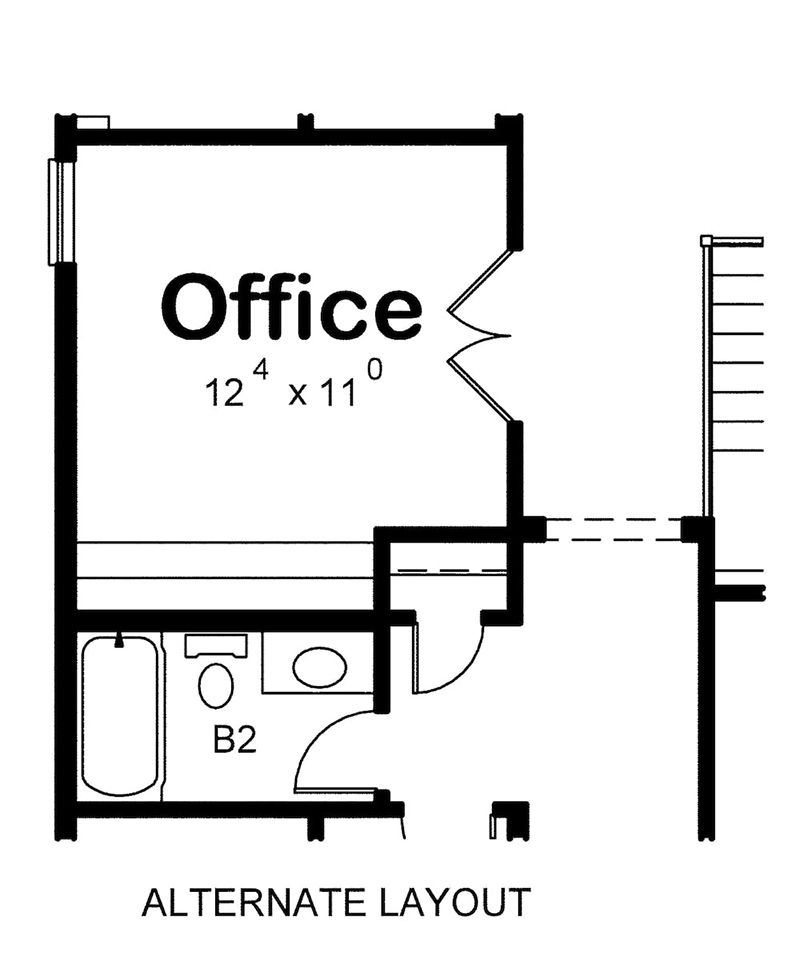 Floor Plan First Story of Craftsman Plan #120-2563