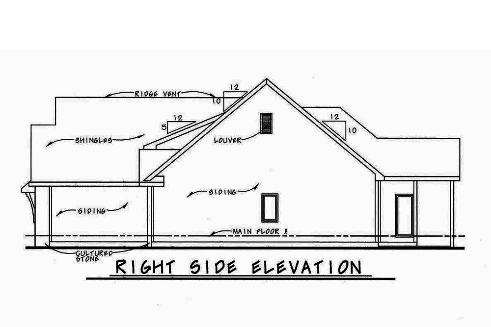 Home Plan Right Elevation of this 2-Bedroom,2083 Sq Ft Plan -120-2567