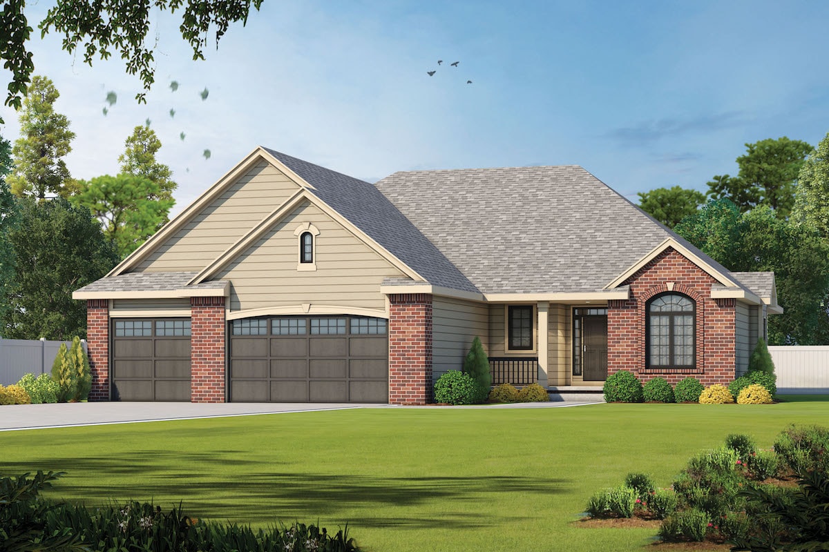Traditional home plan (ThePlanCollection: House Plan #120-2568)