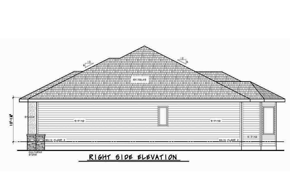 Home Plan Right Elevation of this 2-Bedroom,2292 Sq Ft Plan -120-2570