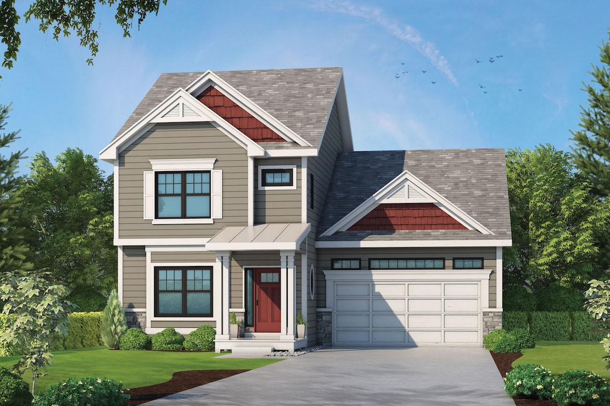 Front elevation of Traditional home (ThePlanCollection: House Plan #120-2575)