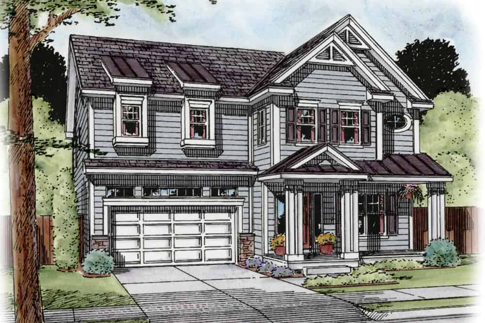 Front View of this 4-Bedroom, 2506 Sq Ft Plan - 120-2579