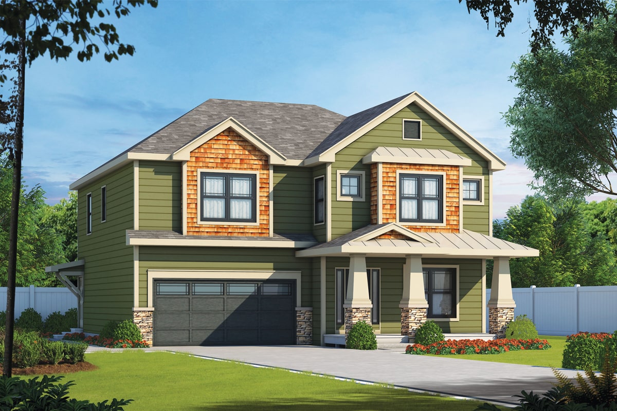 Front View of this 4-Bedroom, 2506 Sq Ft Plan - 120-2579