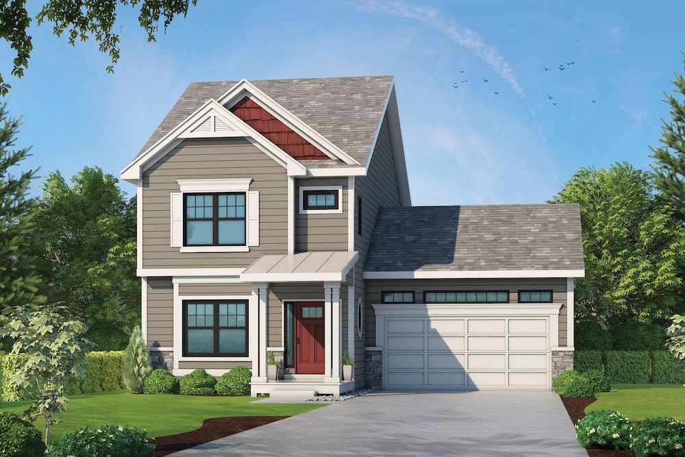 Front elevation of Traditional home (ThePlanCollection: House Plan #120-2584)