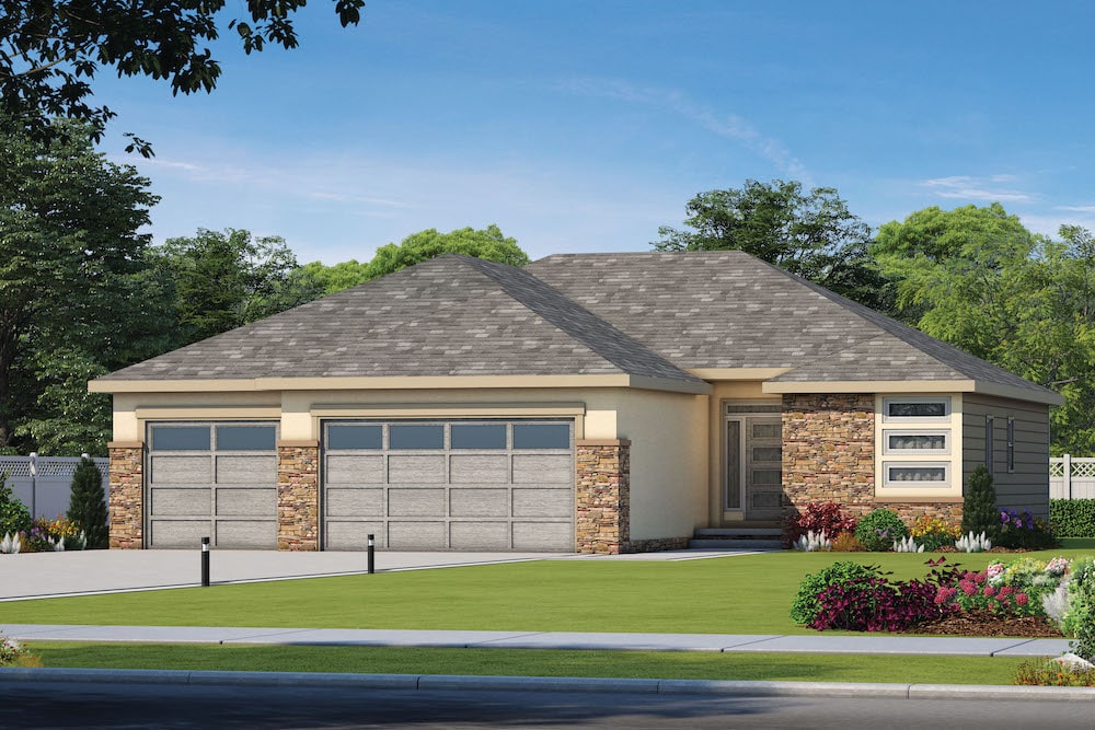 Contemporary Ranch home (ThePlanCollection: Plan #120-2588)