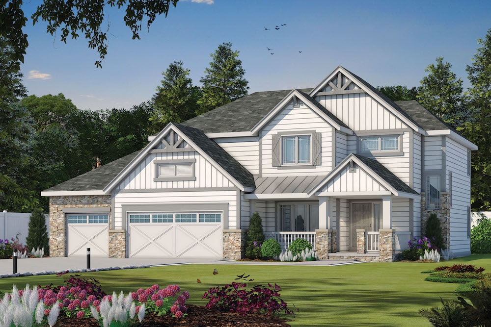 Front elevation of Traditional home (ThePlanCollection: House Plan #120-2590)