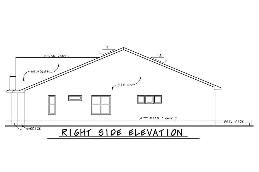 Home Plan Right Elevation of this 3-Bedroom,2140 Sq Ft Plan -120-2592