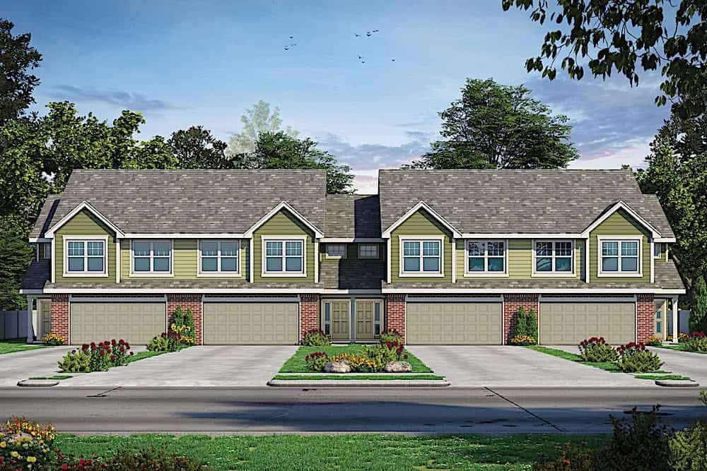 Front elevation of Traditional home (ThePlanCollection: House Plan #120-2595)