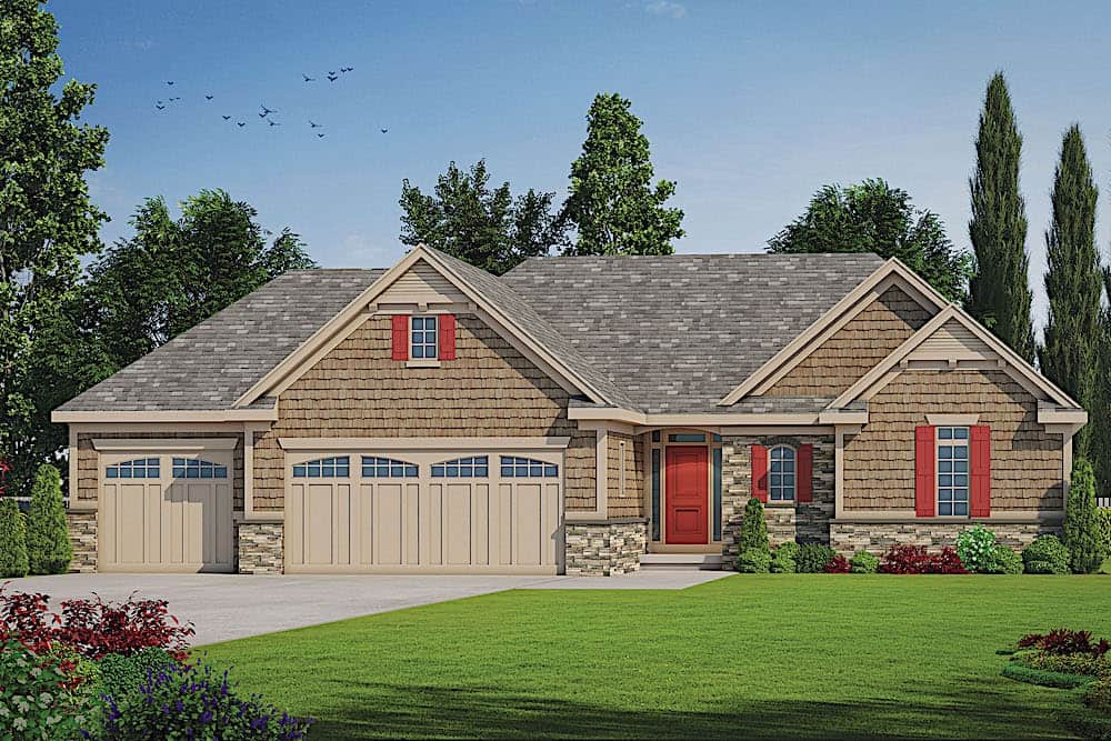 Ranch home (ThePlanCollection: Plan #120-2598)