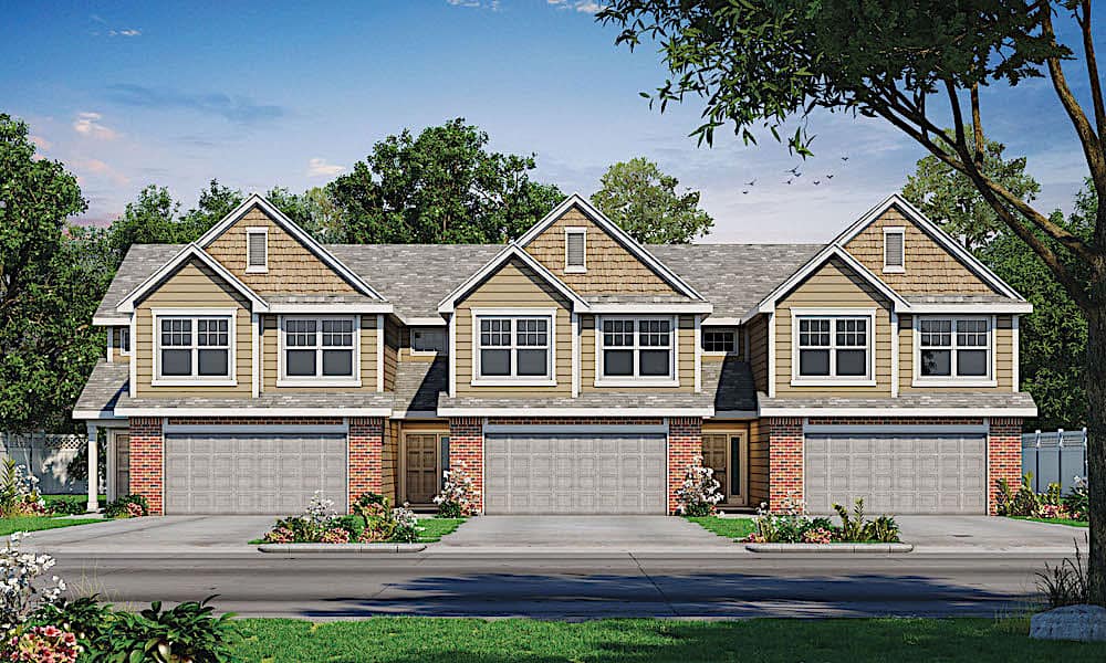 Front elevation of Farmhouse home (ThePlanCollection: House Plan #120-2603)