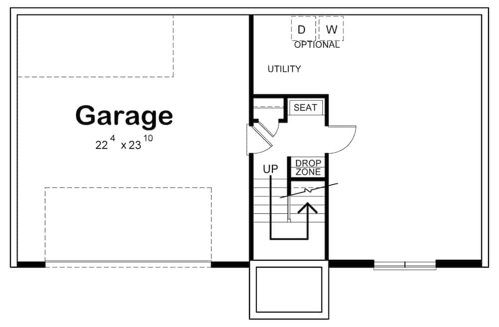 Floor Plan Basement of Traditional Plan #120-2614