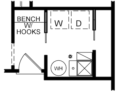 Floor Plan Main Level of Ranch Plan #120-2615