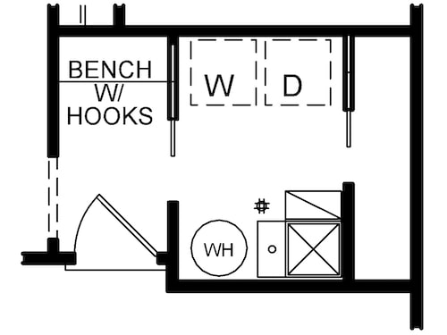 Floor Plan Main Level of Ranch Plan #120-2616