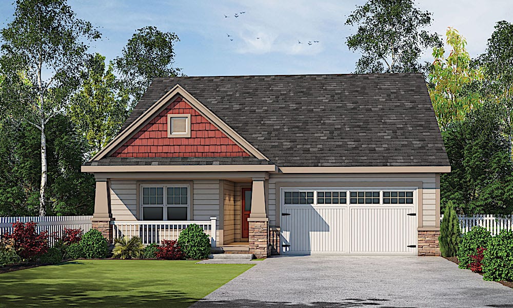 Ranch style home (ThePlanCollection: Plan #120-2618)