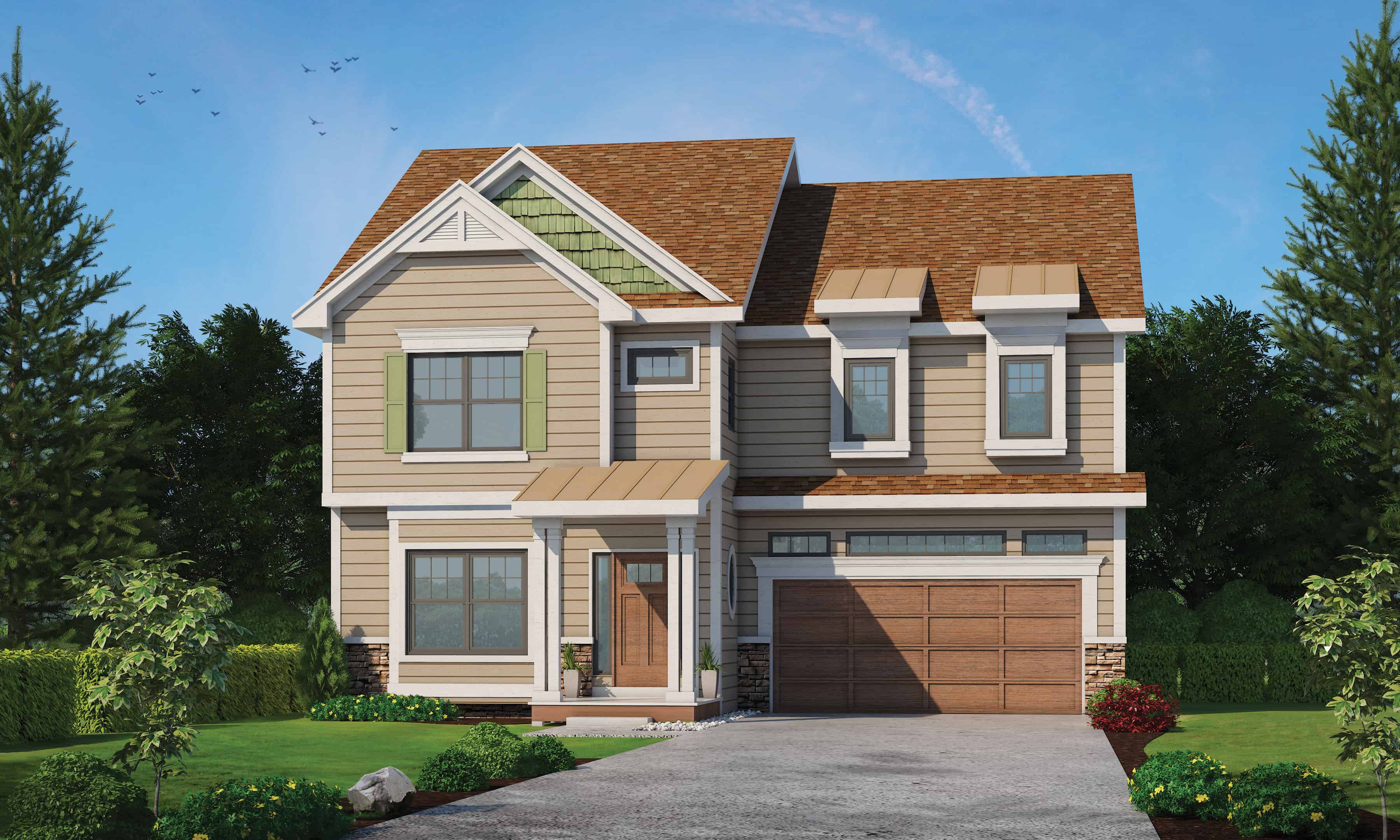 Farmhouse style home (ThePlanCollection: Plan #120-2619)