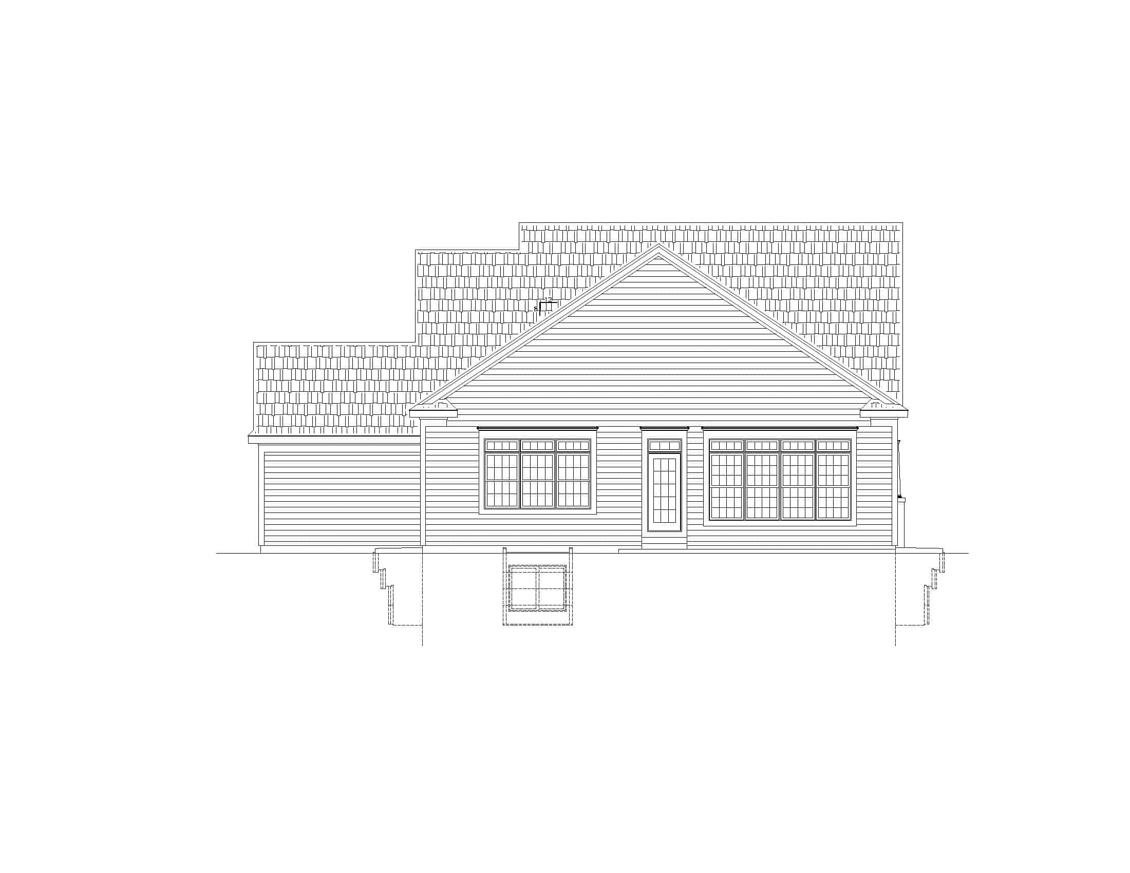 Home Plan Rear Elevation of this 2-Bedroom,2166 Sq Ft Plan -120-2620